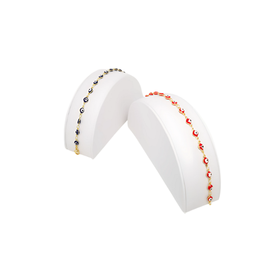 Evil Eye Protection Anklet – 18K Gold-Tone Chain