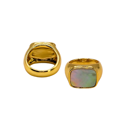 Luminous Gold Iridescent Ring
