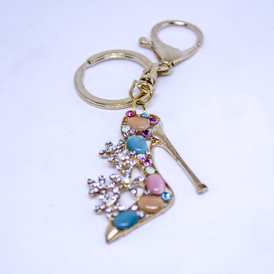 Key Chain High Heel Gemstone